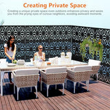 Meyoppm 72" H×48" W Metal Privacy Screen, Outdoor Indoor Privacy Screens with Stand Panels, Free Standing Decorative Privacy Screen for Patio Meyoppm