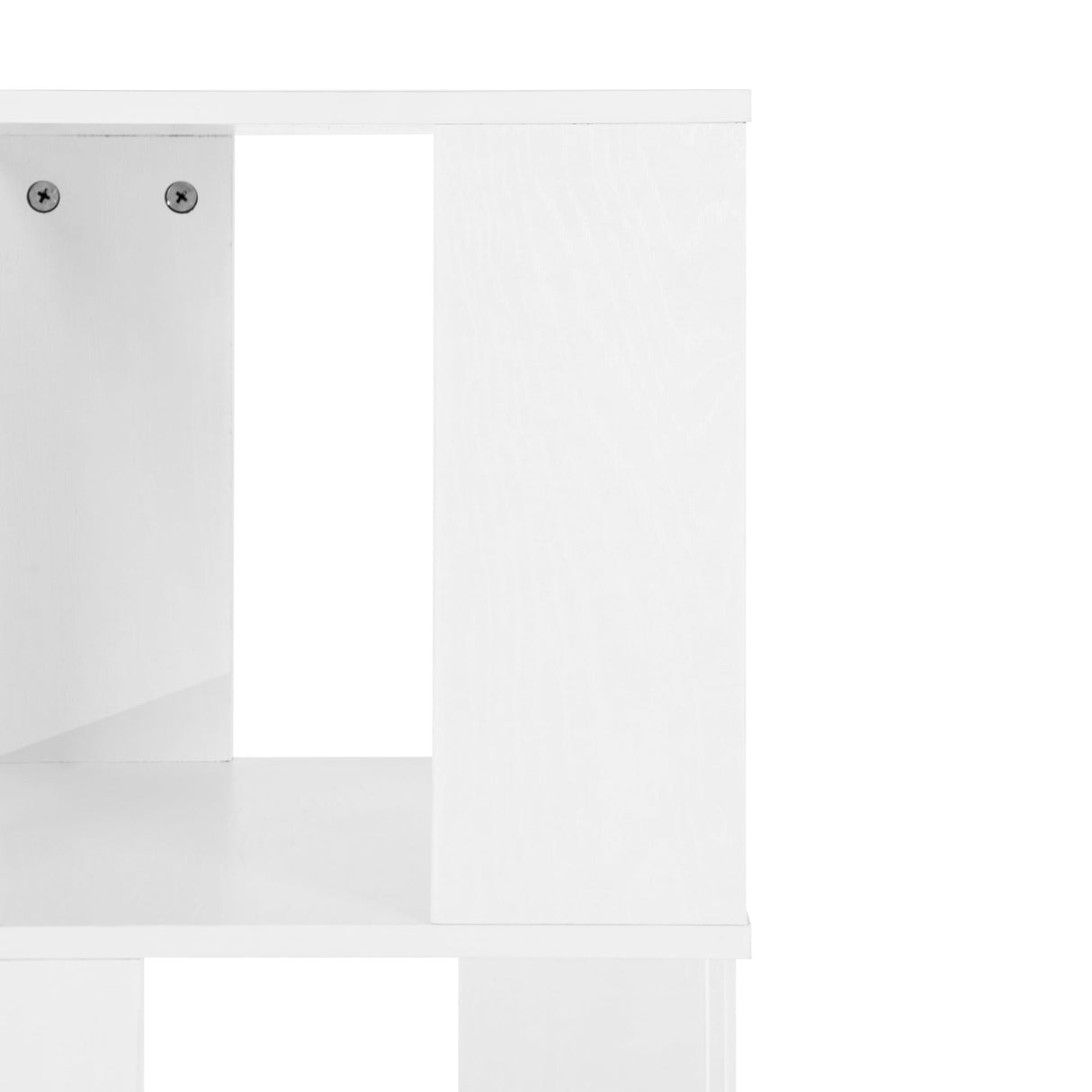 Rotating 360° Display Bookshelf by Rpuzonier - 5 Tier White Storage Rack with Acrylic Plates Rpuzonier