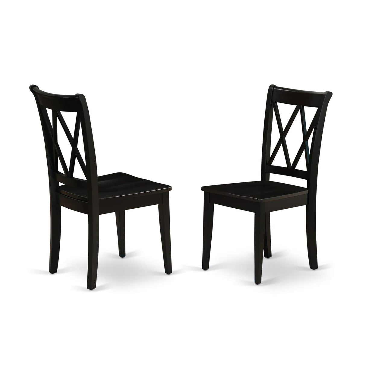 East West Furniture WECL7-BLK-W 7 Piece Kitchen Set Consist of a Rectangle Room Table with Butterfly Leaf and 6 Dining Chairs, 42x60 Inch East West Furniture