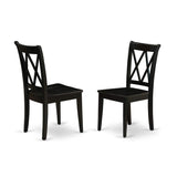 East West Furniture WECL7-BLK-W 7 Piece Kitchen Set Consist of a Rectangle Room Table with Butterfly Leaf and 6 Dining Chairs, 42x60 Inch East West Furniture