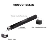 Tlimus 9 Pieces Heavy Duty Round Punch Set（3mm-12mm） with a Free Cutting Pad, Leather Hole Punch Set with Storage Case is Widely Used in Watch Straps, Belts, Cloth, Leather Gaskets（9 Black） Tlimus