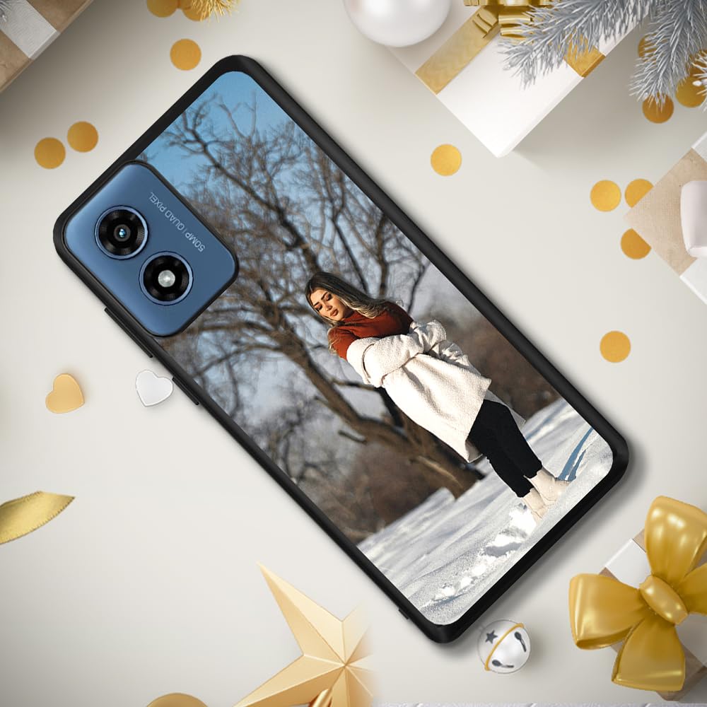 FOQENCCI 5 Piece Phone Case Compatible for Moto G Play 4G 2024 Sublimation Case Blank Printable DIY Custom Case Soft Rubber + Hard PC Anti-Slip Anti-Scratch Drop Protection Cover Black FOQENCCI