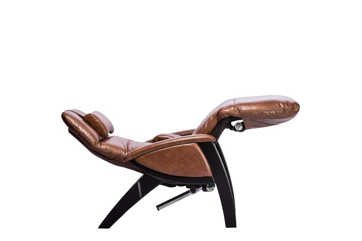 Svago ZGR Plus SV-395 Dual Power Infinite Position Zero Anti Gravity Recliner with Heat and Massage - Cognac Faux Leathe-Cognac-Standard Ground Curbside, Vinyl Svago