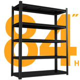 STEELIST 3000LBS Garage Shelves, 48W Metal Shelves for Storage, 5-Tier Shelving Unit with Adjustable Shelves, 24" D X 47.2" W X 84" H Industrial Shelving Utility Shelf for Warehouse, Basement STEELIST