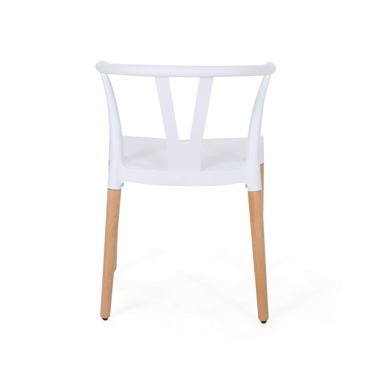 Christopher Knight Home Victoria Modern Dining Chair with Beech Wood Legs (Set of 2), White and Natural Finish Christopher Knight Home
