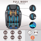 iRest A306 Massage Chair, Full Body Zero Gravity Recliner with AI Voice Control, 53.15" SL Track, Bluetooth, 12 Modes, Yoga Stretching, Foot Rollers, Airbags Massage, Heating (Black) iRest