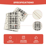 Artoid Mode Grey Buffalo Plaid Snowflakes Christmas Table Runner, Seasonal Winter Kitchen Dining Table Decoration for Home Party Decor 13x72 Inch Artoid Mode