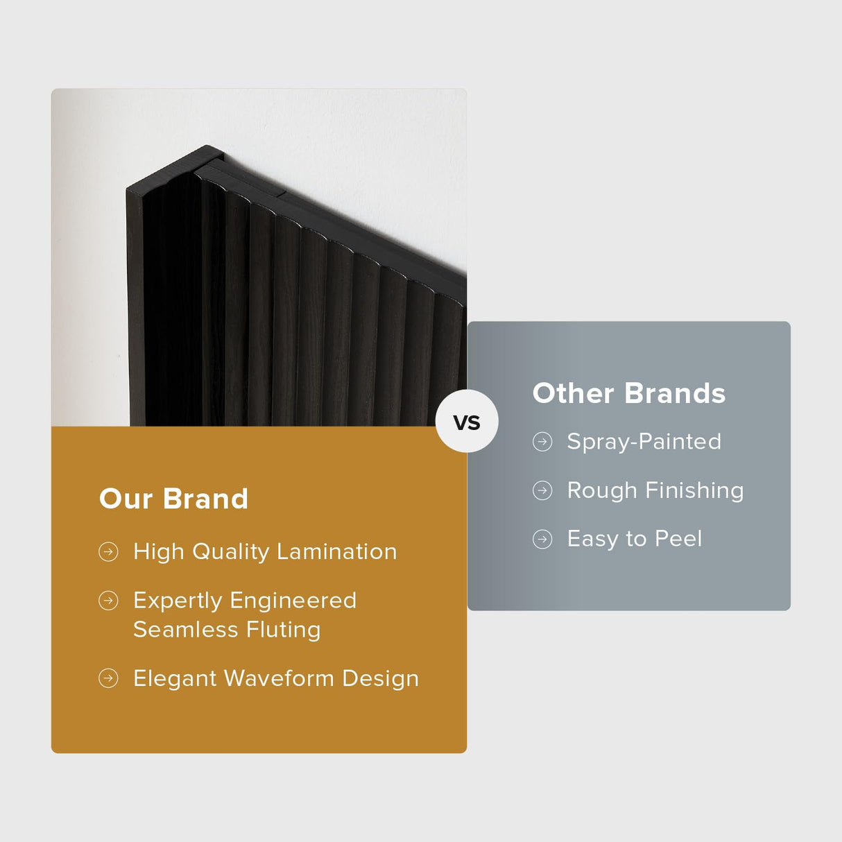 mopio Brooklyn Headboard, 62.4" Wide Headboard Only, Wood Headboard, Modern Farmhouse, Boho, Wall Mount, Fluted Panel, Wingback Design (Black Oak, Queen) mopio