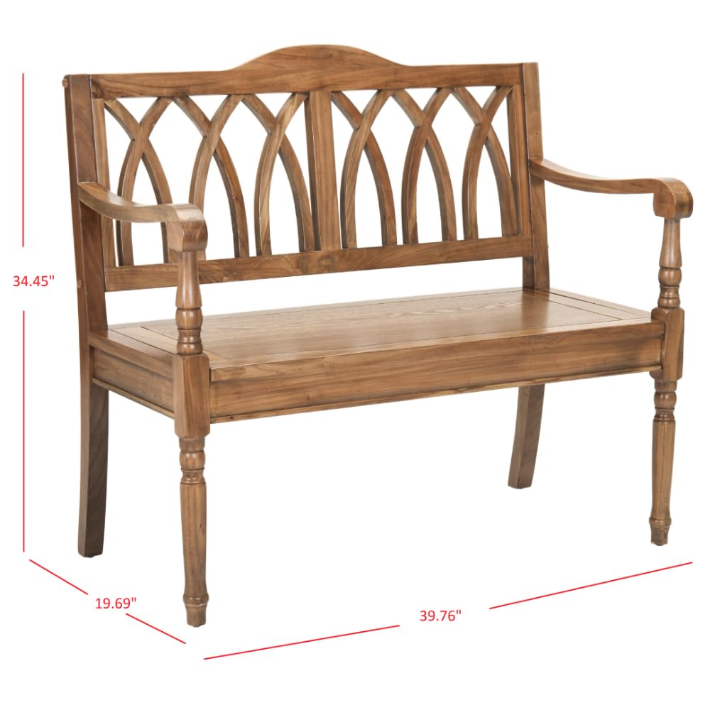 Safavieh American Homes Collection Benjamin Oak Bench - WoodArtSupply