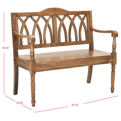 Safavieh American Homes Collection Benjamin Oak Bench - WoodArtSupply