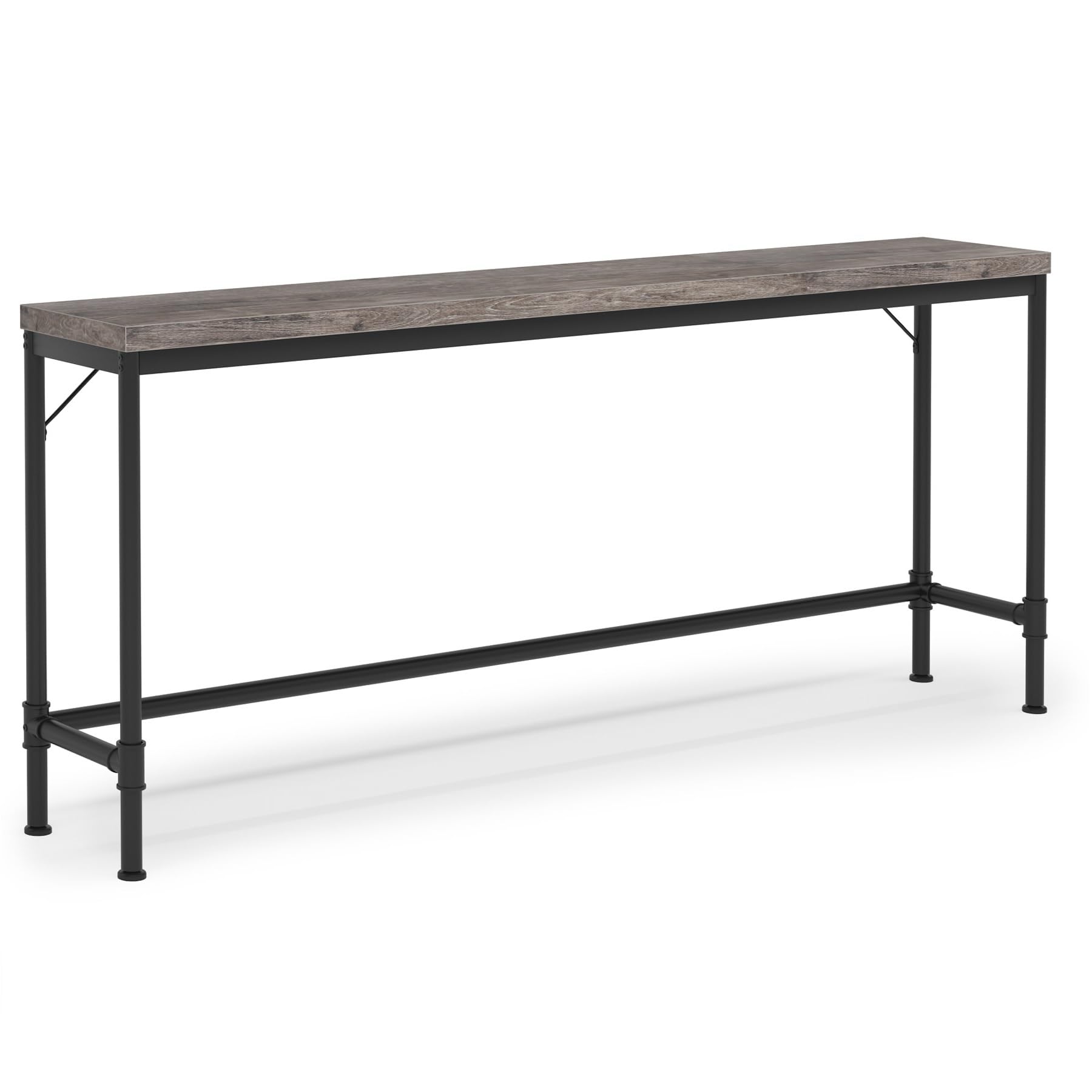 Tribesigns 70.9 Inch Extra Long Console Table, Narrow Long Sofa Table Behind Couch, Rustic Grey Entryway Hallway Table Industrial Height Bar Table for Living Room - WoodArtSupply