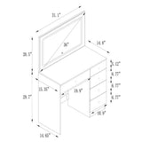 Makeup Vanity with Large Lighted Mirror, Vanity Desk with 5 Drawers Vanity Set with Power Outlet 3 Color Lighting Modes Dressing Table for Women Girls (White) Panana