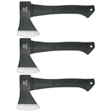 WICING Throwing Axes and Tomahawks, 11.2 - inch Camping Hatchet Carbon Steel & Fiberglass Handle, with Anti-Slip & Shock Reduction for Axe Throwing, Camping, Kindling (3 Pack) WICING