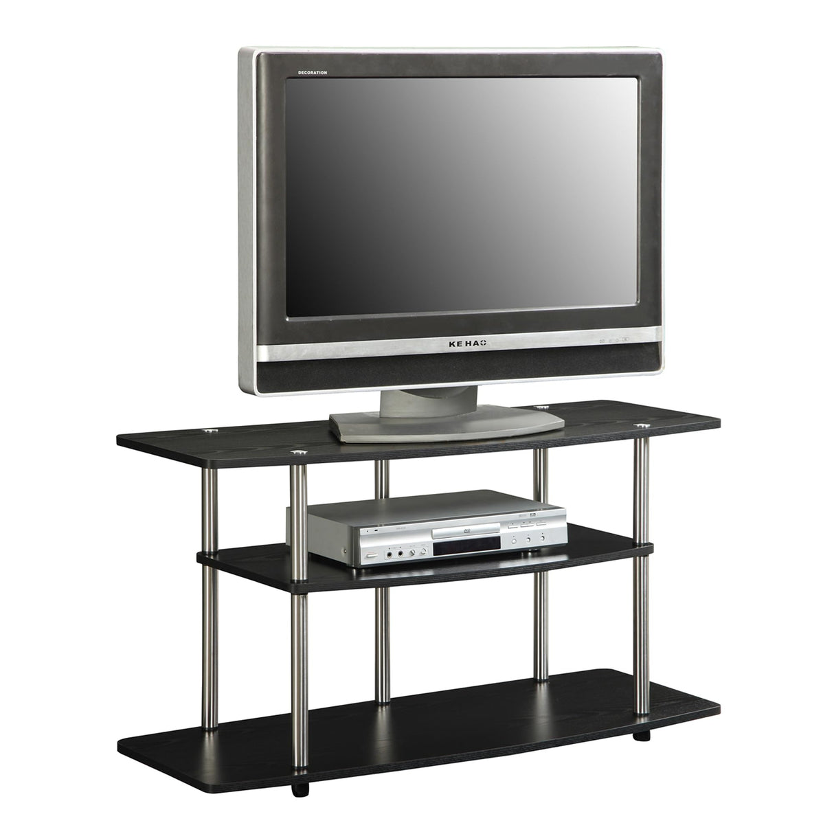 Convenience Concepts Designs2Go No Tools 46 inch 3 Tier Wide TV Stand, Black Convenience Concepts