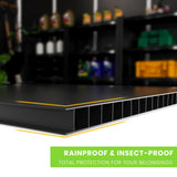 6x6 FT Plastic Shed, Resin Outdoor Storage Shed, Garden Tool Sheds Weatherproof for Store Patio Furniture, Garden Tools Bike Accessories, Beach Chairs and Lawn Mower, Black Anranni