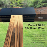 2 Sets DIY Pergola Brackets 3-Way Right Angle Corner Bracket, Gazebo Hardware Kits for Outdoor Patio Pergola Extension Wood Stand Kit Kozyard