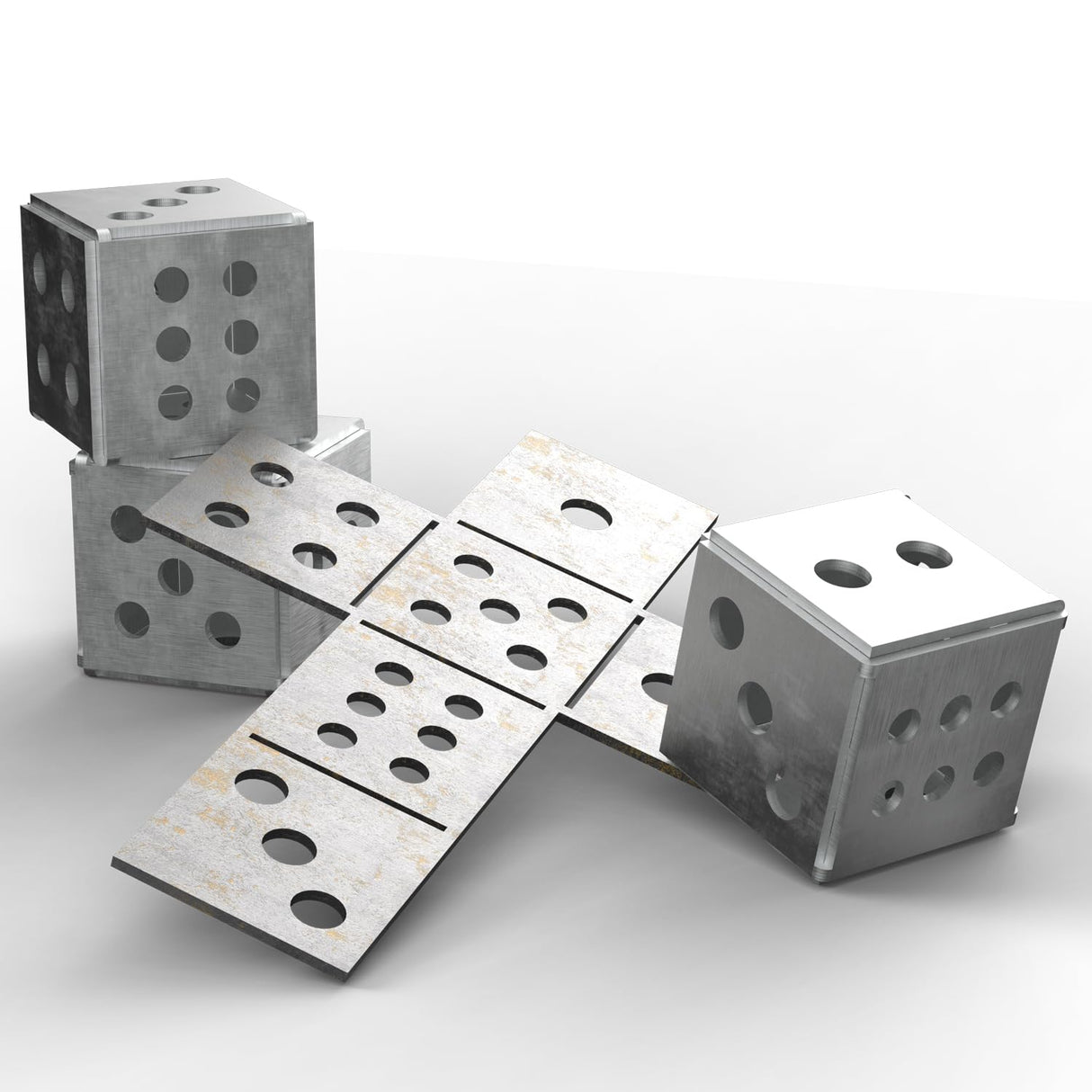 Stainless Steel Welding Practice Kit, 2pcs Cube Dice Welding Coupons Kit For Beginners Practice And Training For MIG TIG STICK ARC, Side Length 2.36 Inch SONNLER