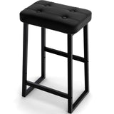 iTsst Bar Stool, Counter Height Bar stools,Modern Kitchen Island Chairs, Synthetic Leather with Stitching, 26 inches high, for Kitchen/Family Restaurant/Dining Room/Farmhouse, Black iTsst
