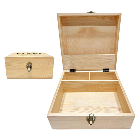 Personalized Passion - Wooden Storage Box for Men and Women | Perfect sized wooden keepsake box for Home and Office | Personalized name Wooden Lid Personalized Passion