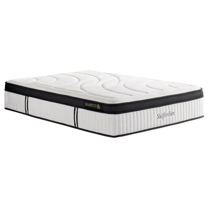 Suiforlun King Mattress, 14 Inch Hybrid Gel Memory Foam and Innerspring Mattress, Euro Top Luxury Mattress with 7 Premium Layers, Pressure Relief, CertiPUR-US Certified, 80”x76”x14