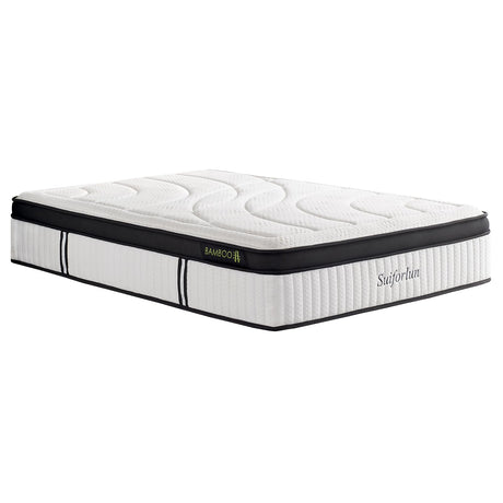 Suiforlun King Mattress, 14 Inch Hybrid Gel Memory Foam and Innerspring Mattress, Euro Top Luxury Mattress with 7 Premium Layers, Pressure Relief, CertiPUR-US Certified, 80”x76”x14 Suiforlun