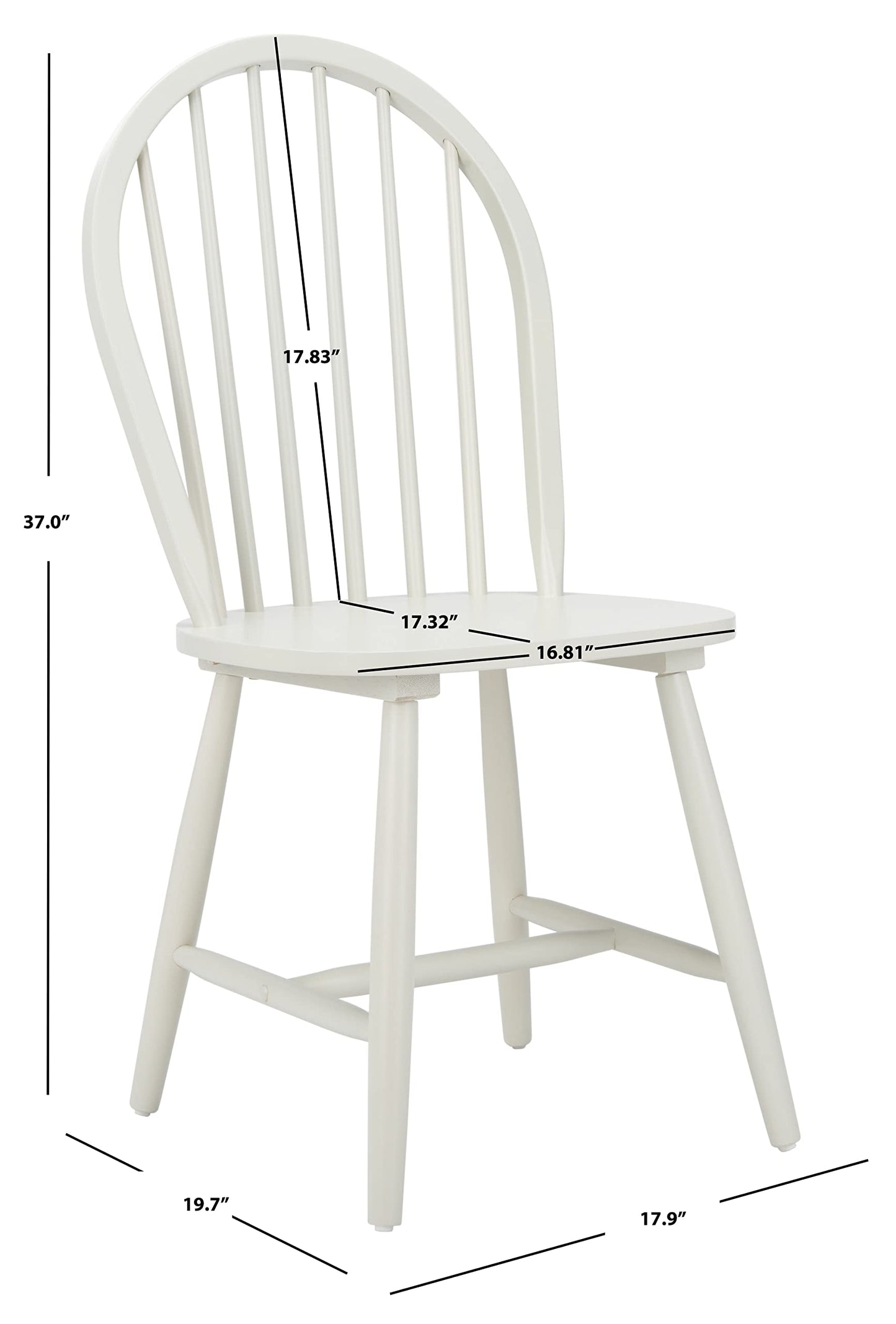 Safavieh Camden Spindle Back Dining Chair, 0, Off White - WoodArtSupply