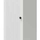 SystemBuild Evolution Kendall Utility Storage Cabinet, 16" Wide, Fluted White SystemBuild