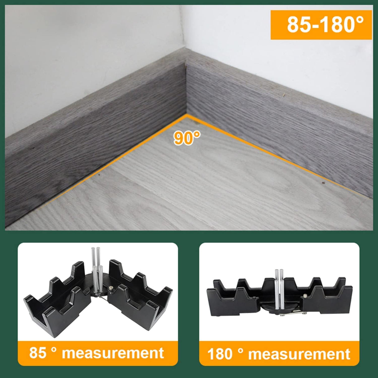 2-in-1 Mitre Measuring Angle Cutting Tool Measuring Sawing Mitre Kit For Pipeline Installation Home Improvement Carpentry Work Woodworking Craft SEAHUI