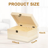 Voittozege 2 Pack Unfinished Wooden Boxes Large Wooden Box with Hinged Lid dnd Front Clasps, Natural Wood Boxes for Diy Crafting Gift Storage Box, Art Decorations and Jewelry Storage, 10 x 7 x 4 Inch Voittozege