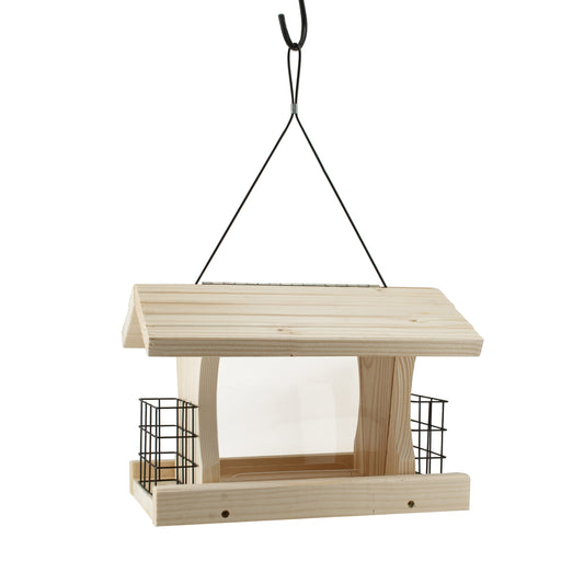 Woodlink Wood Bird Feeder with 2 Suet Cages, 5 lb. Capacity
