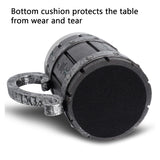 Vintage Handmade Wooden Beer Barrel Mug,Bar Restaurant Mug With Handle,Resin Bucket Mug for Men Coffee Beverage Cocktail,Stainless Steel Liner Beer Stein Tankard Beer Cup Unique Gift Mug HQSLPS