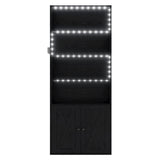 IRONCK 70-Inch Tall Industrial Bookcase with LED Lights for Home Office and Living Spaces IRONCK