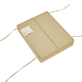 Yaheetech Wicker Ottomans, Set of 2 Footrest with Removable Cushion, 2pcs PE Rattan Side Table Additional Seating Multipurpose Outdoor Furniture for Patio, Backyard, Brown/Khaki Yaheetech