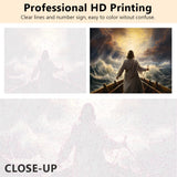 TUMOVO Jesus Paint by Number for Adult, DIY Painting by Number Kits On Canvas, Jesus Christ Boat Calms Storm Sea Paint by Numbers for Adults Beginner Craft Kits 16X20 Inch(with Frame) TUMOVO