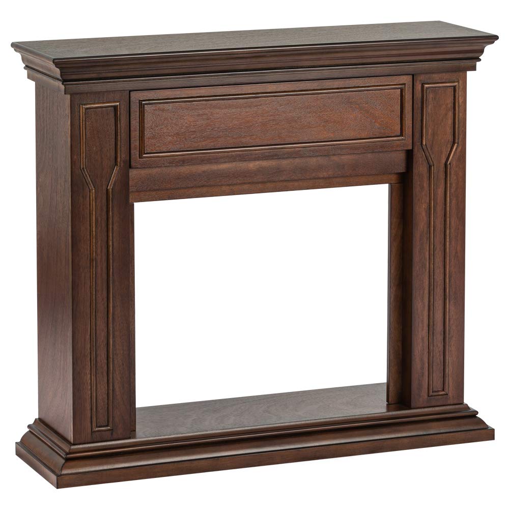 e-Flame USA Breckenridge Electric Fireplace Stove Mantel Surround - 41-inch - Walnut Espresso Finish