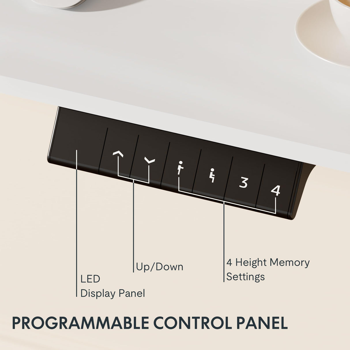 FLEXISPOT EN1 Whole Piece Standing Desk 55 x 28 Inches Stand Up Desk Workstation Home Office Computer Height Adjustable Desk (White Frame + White Top, 2 Packages) FLEXISPOT