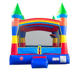 Crossover Rainbow Inflatable Bounce House, Bouncy Jump Castle for Kids and Toddlers, Outdoor Birthday Party Jumping Bouncer, Commercial-Grade, Without Blower, 13 x 12 x 14.5 Ft Pogo Bounce House