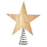 Faithworks Star Christmas Tree Topper 7 x 8 Inch Wood with Iron Base, Names of Jesus FAITH WORKS