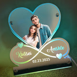 Personalized Couple Photo Infinity Symbol Mirror Lamp Custom Photo Couple Name Date Mirror Neon Sign Wall Art Decorion Gift for Valentine's Day Anniversary Birthday Wedding Wife Husband (Style 10) Generic