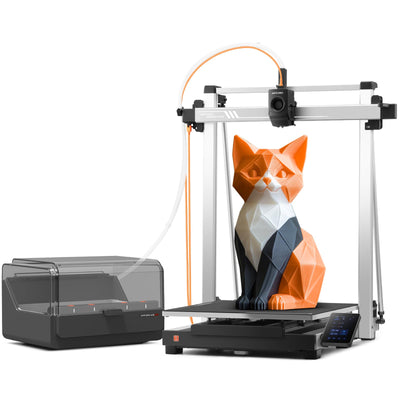 Bundle Anycubic Kobra 3 Max Combo 3D Printer, Support Multi Color Printing 600mm/s High-Speed Printing, Large Build Volume 420x420x500mm, Auto Leveling & Smart Vibration Compensation PEI Plate