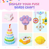 Meland Fuse Beads Kit - 11,000 pcs 36 Color Beads for Craft for Girls Age 5-12 Year Old,5MM Melty Beads Set Including 5 Pegboards, Ironing Paper & Chain Accessories Iron Beads Christmas Birthday Gift Meland