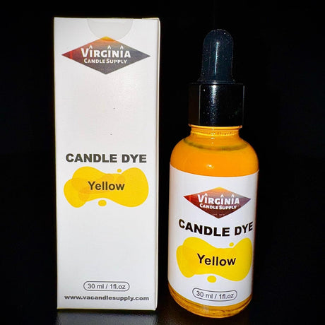 Yellow Liquid Candle Dye Concentrated (1 oz Bottle with Dropper) Soy Candle, Paraffin Wax, Gel Wax, Natural Wax Blends, for Candles, Wax Melts, Snap Bars Virginia Candle Supply