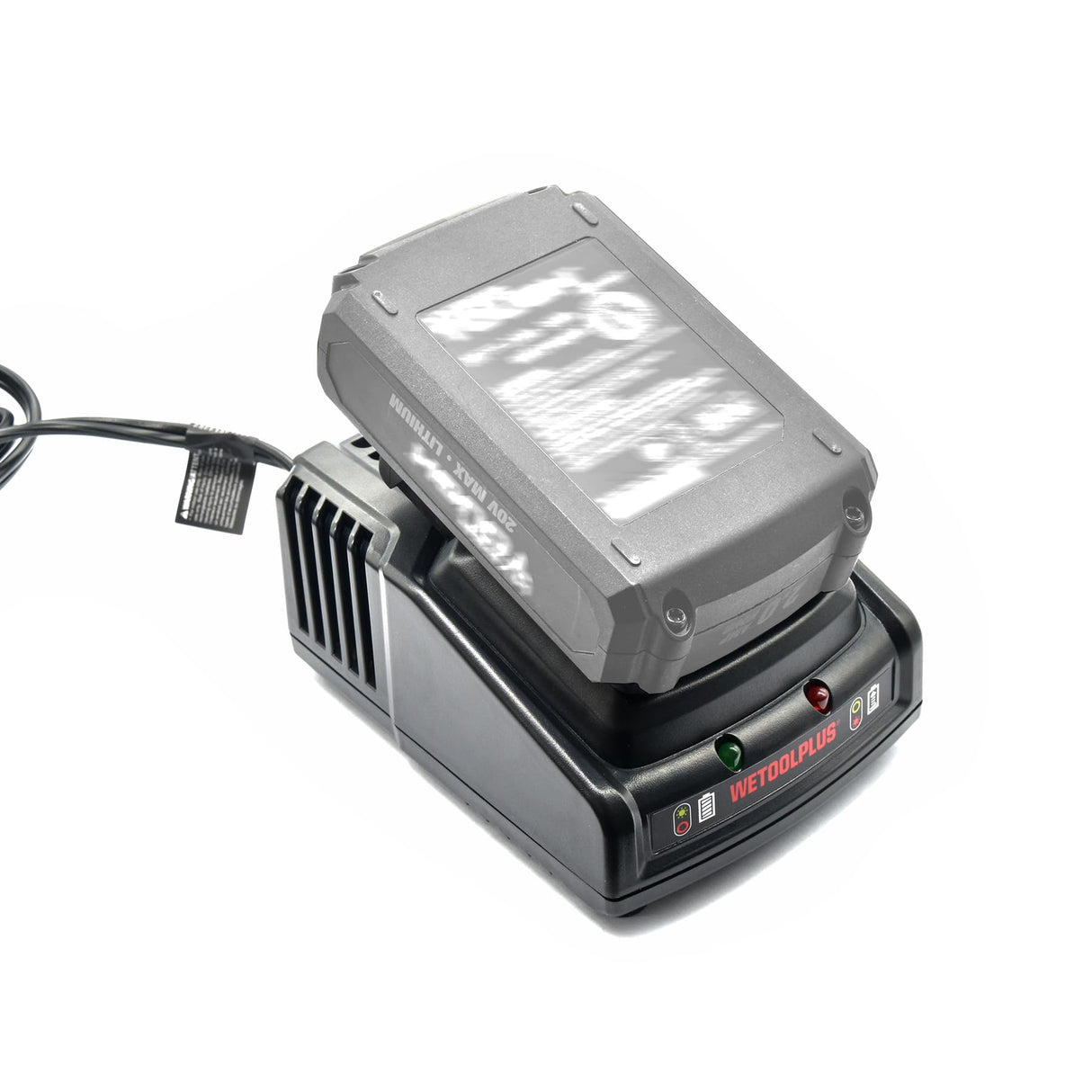 WETOOLPLUS 20V Lithium-ion Battery Fast Charger Compatible with HyperTough 20V Rechargeable Batteries WETOOLPLUS