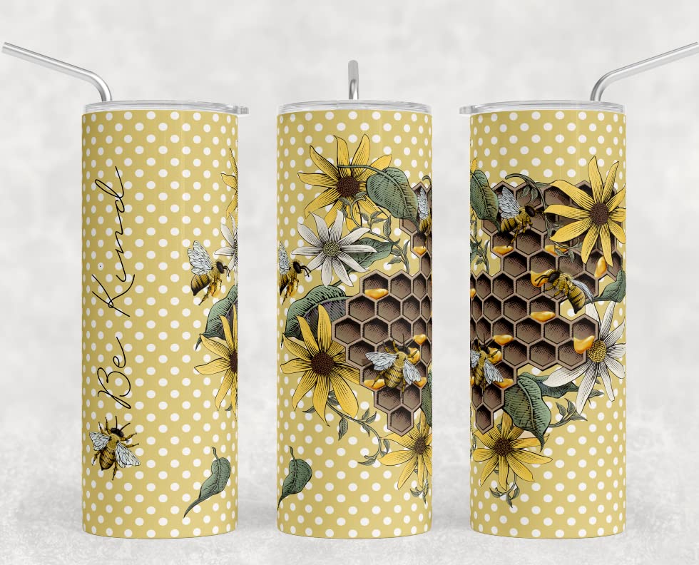 Bumble Bee Tumbler Sublimation Prints-Ready To Press Prints Bundle Generic