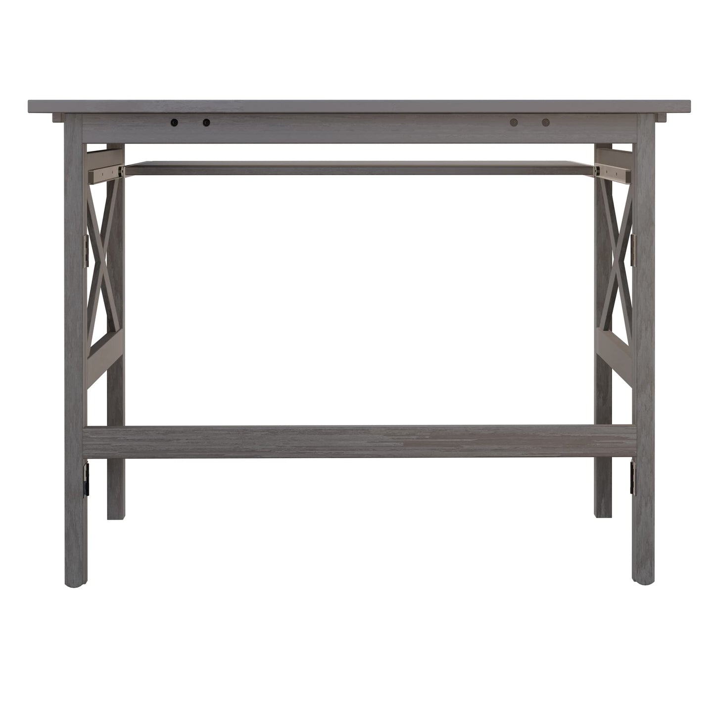 Winsome Wood Xander Computer Desk, Oyster Gray - WoodArtSupply