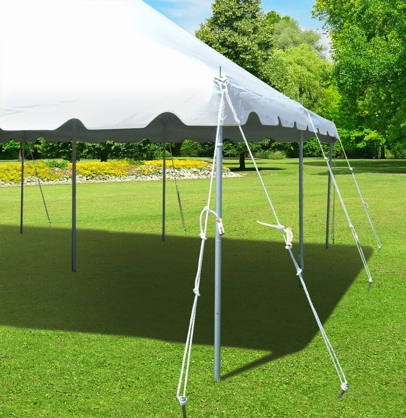TentandTable 20' x 40' Premium Canopy Tent, White, Outdoor Pole Tent, 80-160 Person Capacity for Parties, Weddings, Events, Commercial and Residential Use, Large Heavy Duty Vinyl Canopy Tents TentandTable