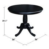 IC International Concepts Table, Dining Height, Black IC International Concepts