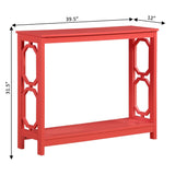 Convenience Concepts Omega Console Table with Shelf, Coral Convenience Concepts