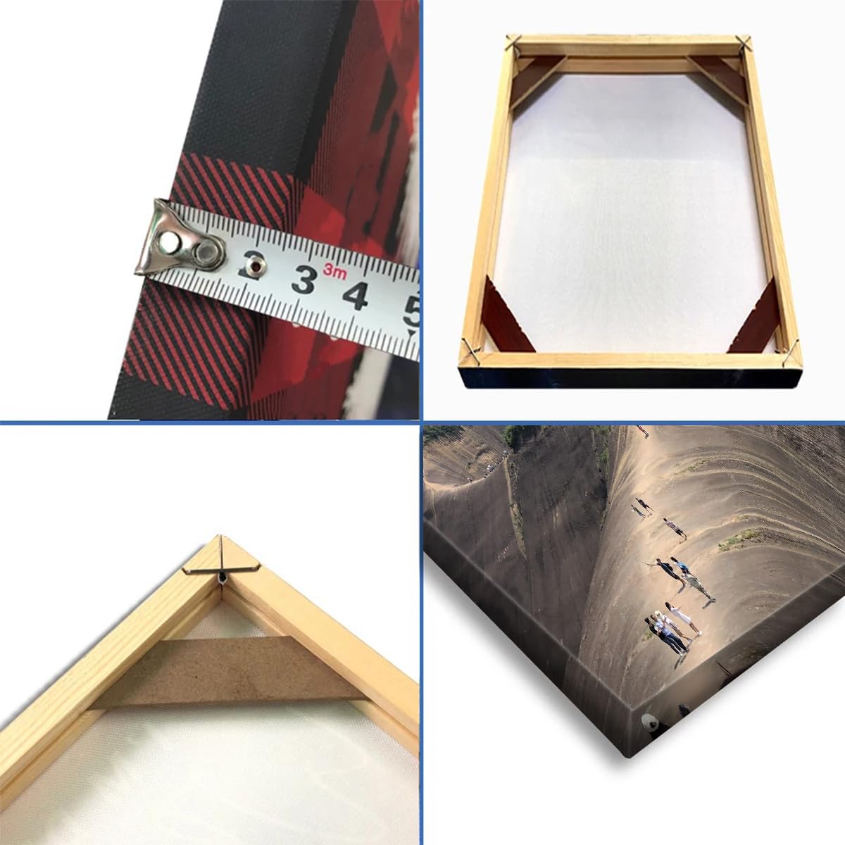 ECYC Ltd 40 x 40cm Wood Canvas Frame Kit, DIY Canvas Stretcher Bars Canvas Frame Diamond Art Wooden Frames Stretch Canvas Wood Frame for Oil Paintings, Prints, Wall Art, Gallery Wrap, Home Décor ECYC Ltd