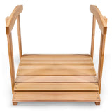All Things Cedar FB36-R Garden Bridge with Side Rails | 3-Ft Cedar Wood Bridge for Gardens, Backyards & Streams | Easy to Assemble & Made from Untreated Western Red Cedar | 36x29x7 All Things Cedar